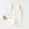 Ropa de Bebé Primavera Verano Mameluco Traje Ligero de Aire Acondicionado para Bebé Traje para Gatear en Casa Traje Ha Pijamas Transpirables de Manga Larga
