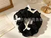 Accesorio para el pelo de moño directo de fábrica, scrunchie a cuadros fresco y sencillo estilo universitario, goma para el pelo, cinta para el pelo