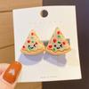 Comida engraçada gancho de cabelo bonito pão hambúrguer clipe lateral personalizado pizza cachorro quente franja clipe girly hairpin headwear