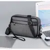 Bolso de Mano Transfronterizo para Hombre con Múltiples Bolsillos, Bolso de Mano de Negocios con Textura de Alta Calidad, Resistente al Desgaste, Ligero, Bolso Cruzado de un Solo Hombro para Hombre