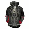 Nueva Sudadera con Capucha y Cremallera Cosplay de Anime Impresa en 3D Traje Mejorado del Universo Paralelo Marvel Zz