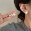 Brincos de Pérola Coloridos para Mulheres, Novo Estilo Popular, Simples e Versátil, Luxo Leve, Brincos Elegantes e de Alta Qualidade