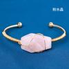 Pulsera de ataúd de cristal natural transfronteriza piedra cruda de cristal envuelta en seda piedra semipreciosa ataúd rica pulsera ajustable al por mayor