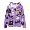 Abrigo de Otoño e Invierno para Hombre Estación Independiente de Amazon Sudadera con Capucha y Cremallera de Moda con Personalidad de Fantasma de Halloween