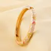 Pulseira Cloisonné com Design Aberto em Esmalte, Joia Fashionável Estilo Palácio, Brocado de Nuvem, Fornecimento de Fábrica