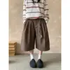 Pantalones casuales retro americanos plisados cropped para hombre y mujer, nuevo estilo de verano, holgados, adelgazantes, con caída, versátiles pantalones de pierna ancha