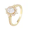 Suministro Transfronterizo de Exquisitos Anillos de Zirconia de Color en Forma de Huevo, Más Vendidos en Europa y América, Pulseras Vintage Florales Ovaladas, Venta Directa del Fabricante