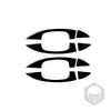 Aplicable a 11-18 Volkswagen Touareg Pegatina para Manija de Puerta Negro Piano Negro Brillante Accesorios de Modificación de Interiores de Coche