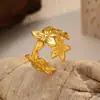 Moda Transfronteriza Europea y Americana Anillo de Acero Inoxidable con Forma Especial para Mujer Retro Popular Geométrico Ajustable Anillo de Acero de Titanio Lote