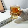 Vaso de vidrio transparente para bebida fría boca ancha hielo americano latte taza de café cristal delgado simple taza de té copa de cóctel