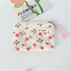 Cartera de Monedas de Flores Frescas de Alto Valor Espuma Nuevo Estilo Bolsa de Almacenamiento para Niñas Portátil para Viaje Bolsita Pequeña de Almacenamiento para Labiales