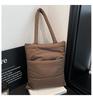 Bolsa Tote Casual de Algodão da Moda para Mulheres, Novo Modelo 2026, Grande Capacidade, Bolsa de Ombro Simples, Estilo Coreano Bolsa Simples de Axila