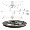 Roda de Alumínio para Extrusora Liga de Alumínio Carretel de Recolhimento de Fio Diâmetro 160MM Canal Redondo Canal Plano Puyang Anodizado Duro Revestido de Cerâmica Fio Cabo