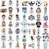 50 Peças de Adesivos Criativos da Estrela do Futebol Messi para Diários, Papelaria, Malas, Cadernos, Adesivos de Decoração DIY Atacado