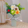 Fio de Tricô Fio Pelúcia Buquê de Girassol Flores Artificiais Feitas à Mão Pequeno Buquê Presente para o Dia das Mães Temporada de Formatura