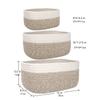 Cesta de Almacenamiento Estilo Japonés Cuerda de Algodón Tejida Cesta de Almacenamiento para Cosméticos Cesta de Almacenamiento para Oficina Cesta Organizadora de Almacenamiento Varios