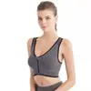 Ropa interior deportiva con cremallera frontal para mujer, a prueba de impactos, transpirable, sin aros, chaleco de running, sujetador deportivo para yoga, talla grande, sujetador