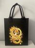 Bolsa de fieltro de dibujos animados con estampado por transferencia de calor, Bolsa de Tote para Luna Llena de Niños, Bolsa de Hombro de Fieltro de Gran Capacidad