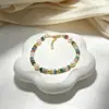 Novas Pulseiras Arco-Íris de Verão, Pulseiras Dopamina Fofas para Meninas, Estilo Ins com Contas Levemente Luxuosas de Nicho Joias Coloridas