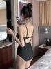 Celebridad de Internet Bloguera Estilo Ins Bikini Pura Deseo Lazo Hueco Cintura Alta Cubre Vientre Adelgazante Traje de Baño para Aguas Termales Mujeres