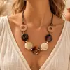 Colar longo em camadas estilo étnico vintage transfronteiriço, moderno e elegante com um toque de luxo, corrente de clavícula com franja para outono e inverno