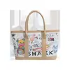 Bolso Cubo Versátil Estilo Cesta Modelo Nuevo 2025 Bolso de Mano Versátil con Graffiti Bolso de Hombro Bolso Cruzado de Nicho para el Día a Día