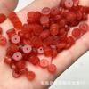 Cuentas de ágata antigua de salsa natural con corte recto para tableta, cuentas de ábaco, juego cultural, cuentas de Buda, accesorios de joyería, cadena para teléfono móvil, pulsera colgante