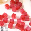Olho de Gato Sonhador Cor Cereja Gradiente Resina Céu Estrelado Contas para DIY Pulseira Colar Artesanal Acessórios de Joias
