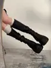 Botas de Diseño Hasta la Rodilla con Suela Gruesa que Aumentan la Altura, Elásticas, Ajustadas y Plisadas, Botas de Montura de Moda para Mujer Otoño e Invierno
