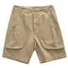Shorts Cargo Masculino de Verão Finos com Múltiplos Bolsos Marca Trendy para Uso ao Ar Livre Corte Reto Solto Secagem Rápida Casuais Esportivos Bermuda