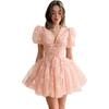 Vestido Pequeno para Mulheres Amazon Ebay 2026 Novo Floral Emagrecedor Decote V Curto Sexy Vestido Usável no Dia a Dia