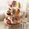 Soporte de Exhibición de Cupcakes de Papel Desechable Caricatura Soporte de Snacks Mesa de Cumpleaños para Niños Exhibición de Actividad de Jardín de Infancia