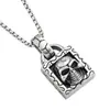 Colgante de Collar Hip-Hop de Calavera con Candado Europeo, Americano, Japonés y Coreano para Hombres y Mujeres Acero de Titanio Stn1402