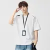 An Yang Diseño de Verano Americano Sentido 2026 Nueva Camiseta de Manga Corta con Cuello Redondo Marca de Moda para Hombre Camiseta Holgada de Media Manga Transfronteriza T