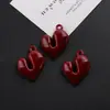 Agujero Colgante Inclinado Corazón Brillante de Acrílico Colgante Grande para Cadena de Teléfono Móvil Hecha a Mano Materiales y Accesorios para Joyería con Cuentas