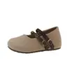 Medias pantuflas de talón de un paso para mujer, nuevas de verano para exteriores, suela gruesa, que aumentan la altura, sandalias Birkenstock, decoración de flores, zapatos individuales
