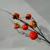 Maçã Simulada Fruta Falsa Adereços Decorativos Modelo Decoração de Sala de Estar em Casa Fruta de Azevinho Simulada Caqui Simulada