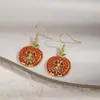 Brincos de Gato Abóbora Personalidade Europeia e Americana Transfronteiriça Excêntricos Cartoon Morcego de Terror Acrílico Brinco de Halloween Feminino