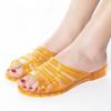 Chinelo Antiderrapante Cristal Princesa Transparente de Salto Médio para Banheiro Feminino, Banho, Uso Doméstico, Sandálias Antiderrapantes de Sola Grossa para Adultos