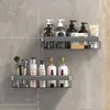 Estante de almacenamiento de aluminio sin perforaciones para inodoro, trípode para inodoro, estante de almacenamiento para baño, estante de esquina para inodoro montado en la pared