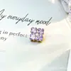 Brincos da coleção F136 liga de titânio roxo claro dourado, piercings labiais G23 titânio rosca interna zircônia, joias para piercing