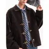 Chaqueta de Gamuza con Hebilla de Avión Maillard para Hombres y Mujeres, Otoño Retro Holgada Estilo Old Money Casual Versátil Abrigo Corto