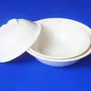 Plástico de melamina imitação de porcelana tigela reversa branca tigela de mingau de café da manhã comercial tigela rasa para sopa tigela para leite de soja
