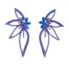 Pendientes Grandes de Mariposa Incrustados de Diamantes Estilo Europeo y Americano Moda Exagerados de Gama Alta Pendientes Grandes Joyería Transfronteriza