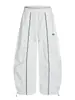 Pantalones Cargo Deportivos Paracaidistas a Rayas Plisados Estilo Retro Americano para Hombres y Mujeres, Pantalones Casuales Holgados de Pierna Ancha Scimitar para Primavera y Otoño