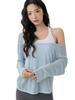 Blusa de Yoga de Manga Larga de Gama Alta para Mujer, Corte Holgado, Camiseta de Fitness Amigable con la Piel, Aspecto Holgado Adelgazante, Blusa Deportiva Transpirable