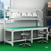 Mesa de Trabajo Antiestática de Aleación de Aluminio Fábrica Perfil de Aluminio Inspección Mantenimiento Mesa de Operación Taller Mesa de Empaque
