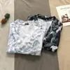Moda Primavera y Verano 2024 Marca de Ropa Bata Tie-dye de Grulla Estilo Coreano para Hombre Moda Guapo Estilo Harajuku Casual Chaqueta de Calle