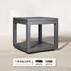 Sofá de Exterior Teak Ratán Cuerda Trenzada Muebles Terraza Exterior Impermeable Protector Solar Ocio Silla de Ratán Combinación de Sofá