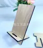 Soporte de madera creativo para teléfono móvil, móvil, en blanco, se puede grabar con láser el logotipo, soporte de escritorio para teléfono móvil, soporte creativo para persona perezosa